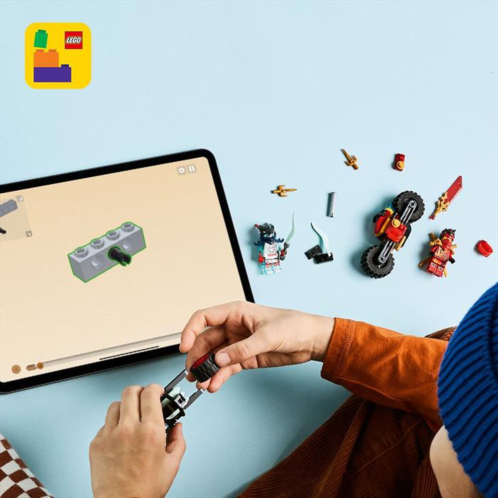 "LEGO - GARA DI VELOCIT SULLA MOTO DI KAI-,"