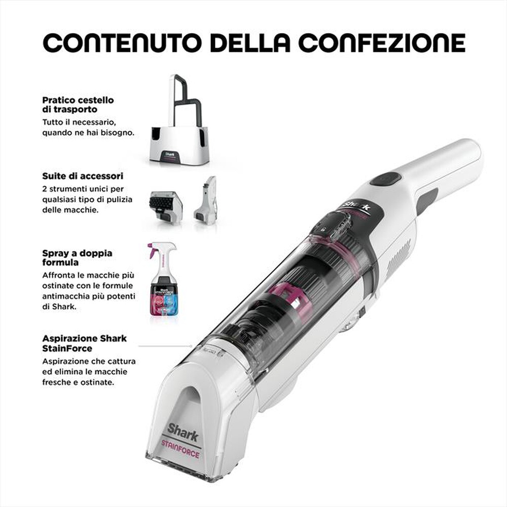 Immagine del prodotto SHARK - Smacchiatore senza filo STAINFORCE SPOT CLEANER-Bianco