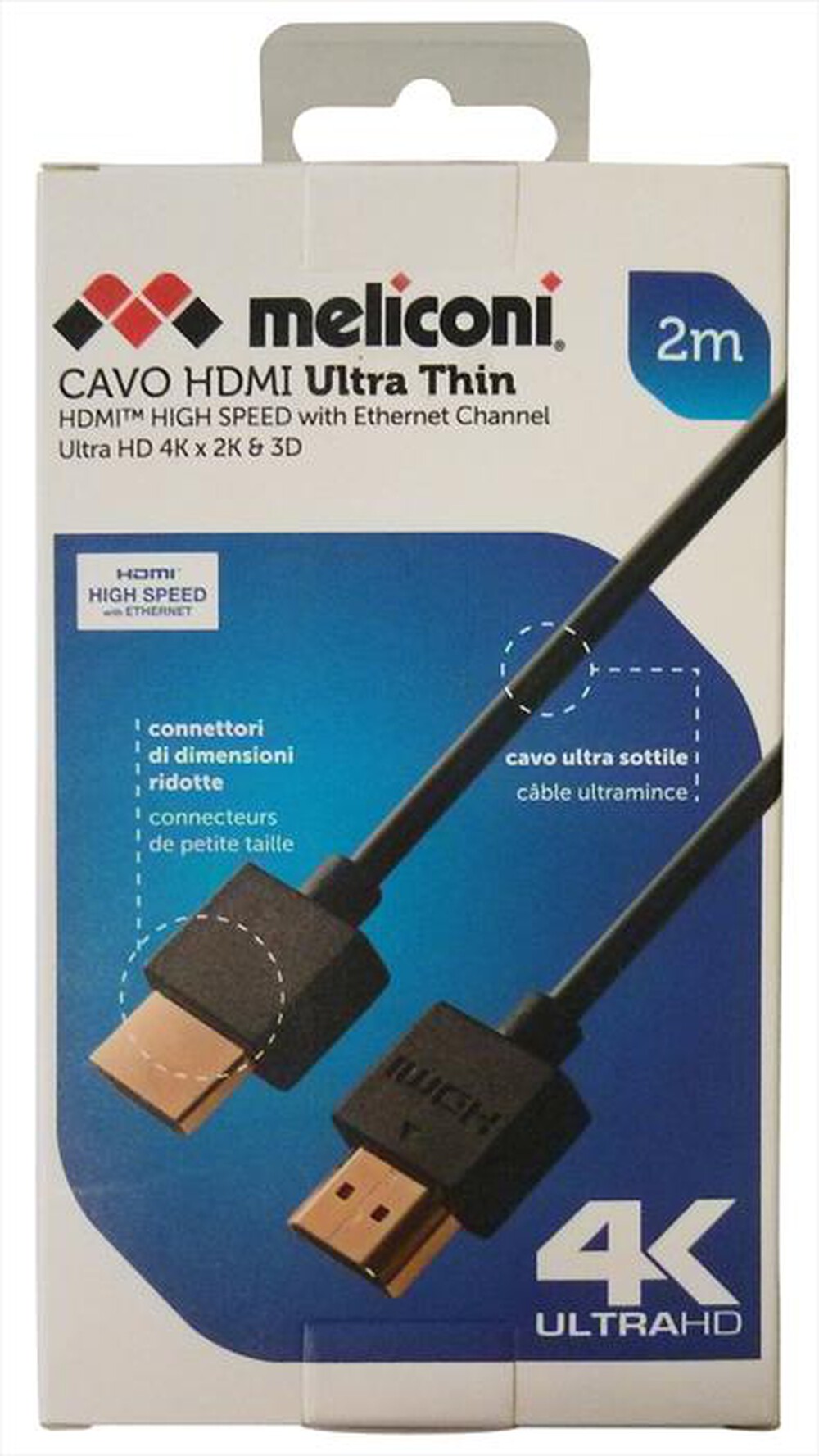"MELICONI - HDMI ULTRA THIN 2 M-Nero"