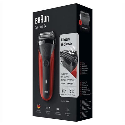 BRAUN - SERIES 3 300S-Nero/Rosso