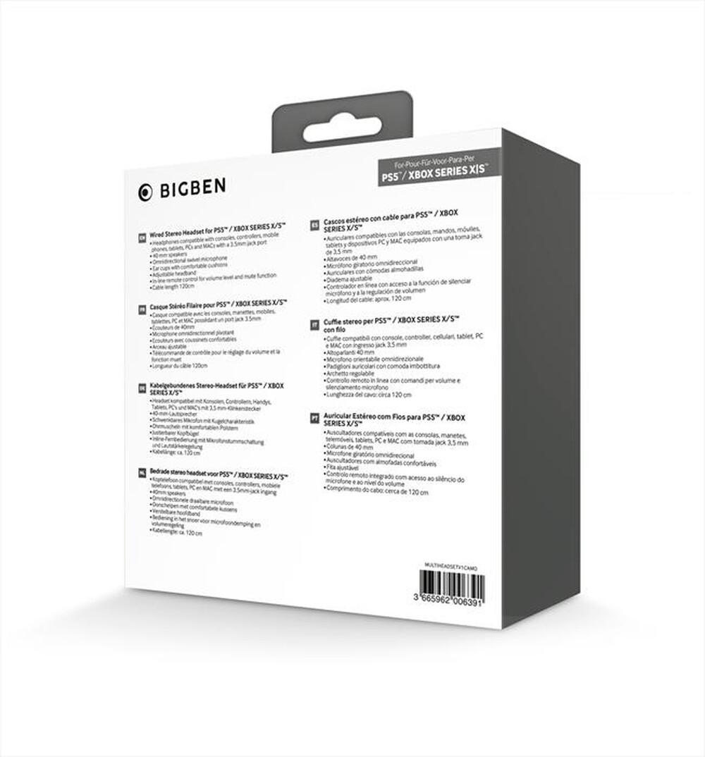 Immagine del prodotto BIG BEN - CUFFIE STEREO GAMING V1 CAMO MULTIPIATTAFORMA