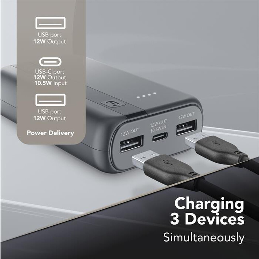 Immagine del prodotto CELLULARLINE - Powerbank ESSENTIAL 10000-Grigio