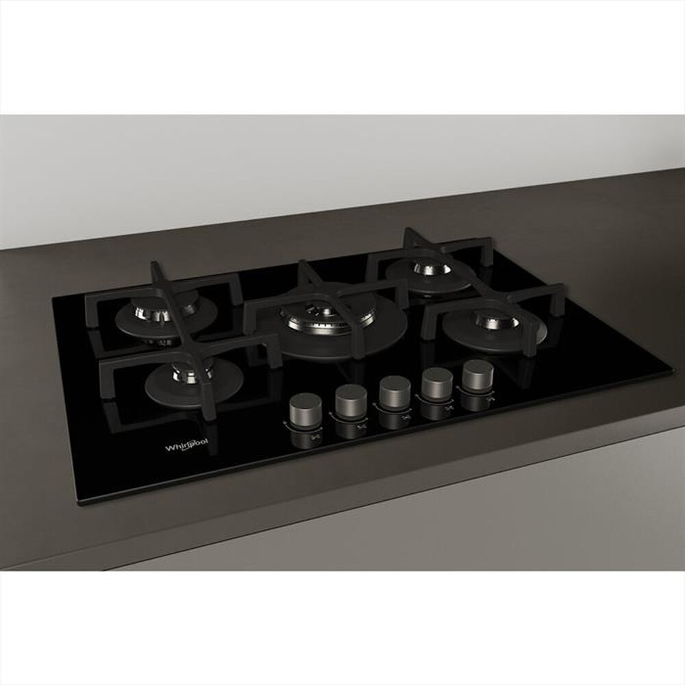 "WHIRLPOOL - Piano cottura a gas GOA 7523/NB 5 fuochi 73cm"