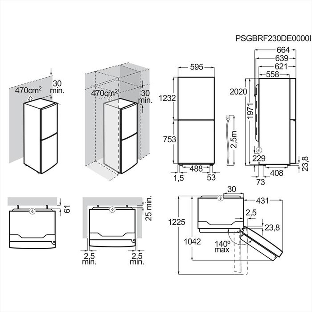 Immagine del prodotto ELECTROLUX - Frigorifero combinato LNT7MC36X Classe C 362 lt-Grigio scuro