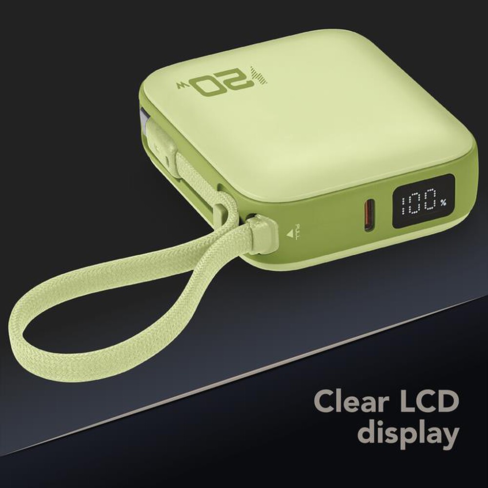 Immagine del prodotto CELLULARLINE - Power bank POCKET 10000 MAH 20W PORTA USB-C-Verde