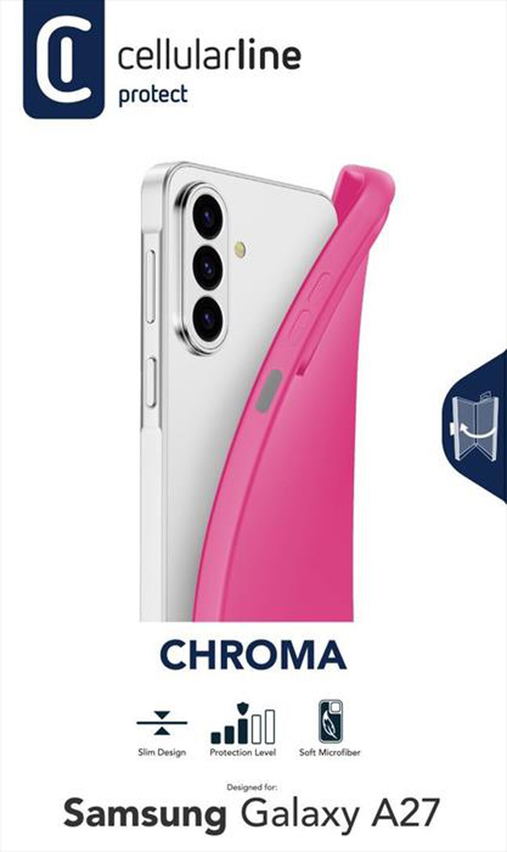 Immagine del prodotto CELLULARLINE - Custodia in TPU morbido soft touch per Galaxy A27-Rosa