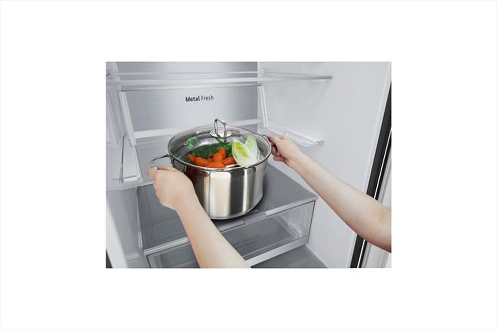 "LG - Frigorifero combinato GBB72MCVBN Classe B 384L-Grigio scuro"