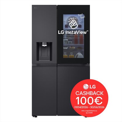 LG - Frigorifero side by side GSXE91EVAD Classe D 628L-Black