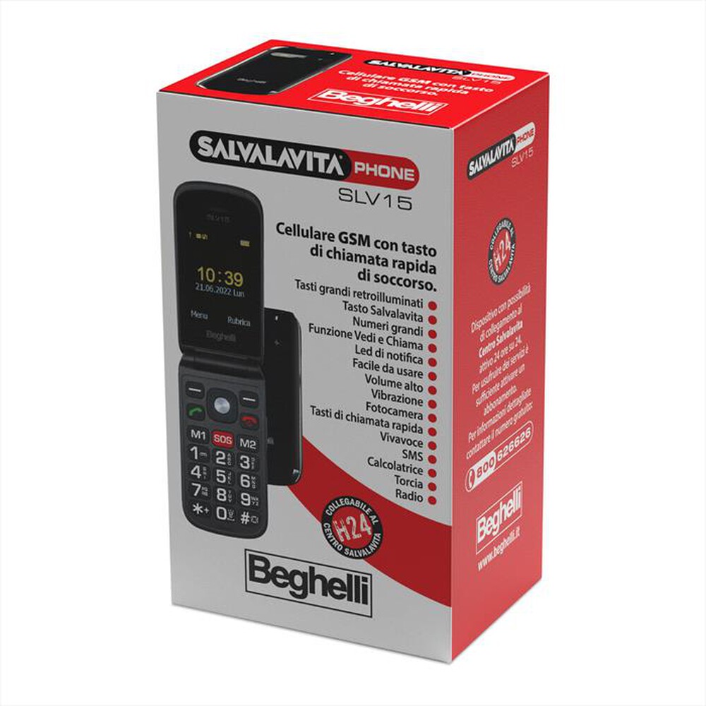 "BEGHELLI - Cellulare SLV15-NERO"