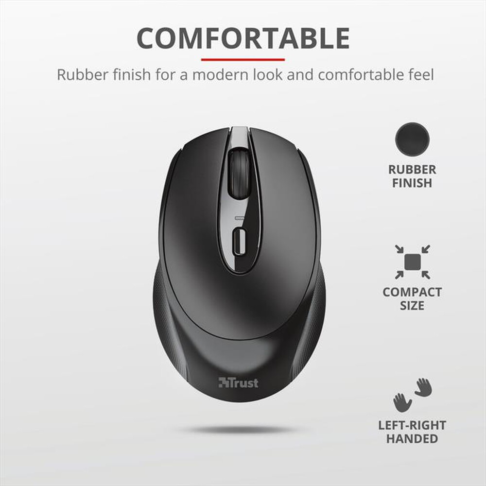 Immagine del prodotto TRUST - ZAYA WRL RCHRGABLE MOUSE BLK-Black