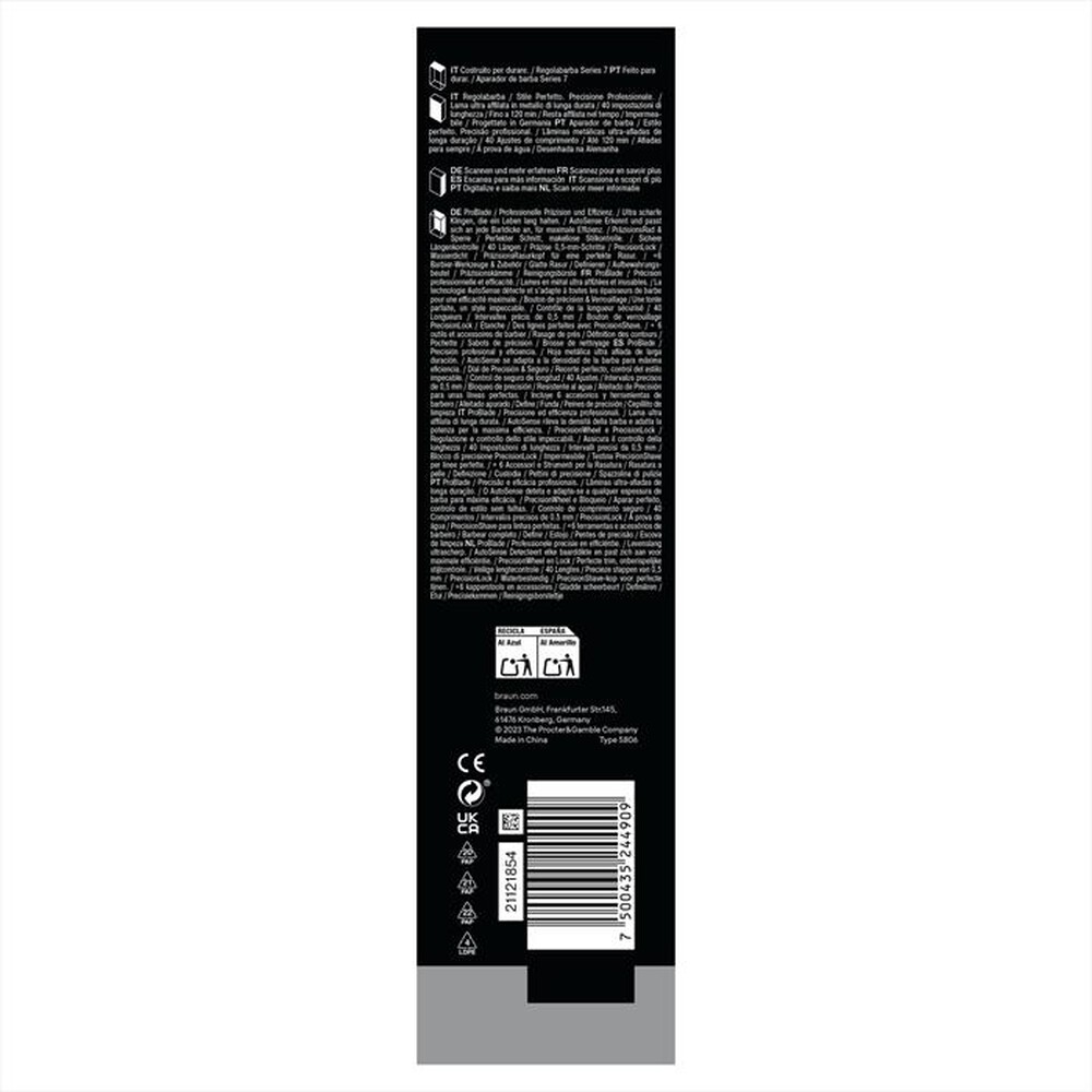 "BRAUN - Regolabarba BT 7520-BLU"