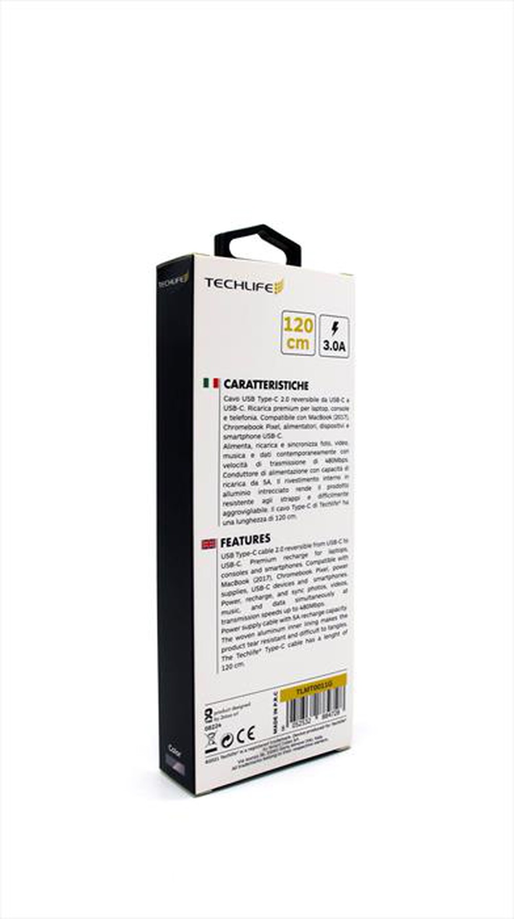 "TECHLIFE - Cavo USB Type-C 2.0 TLMT0011G"