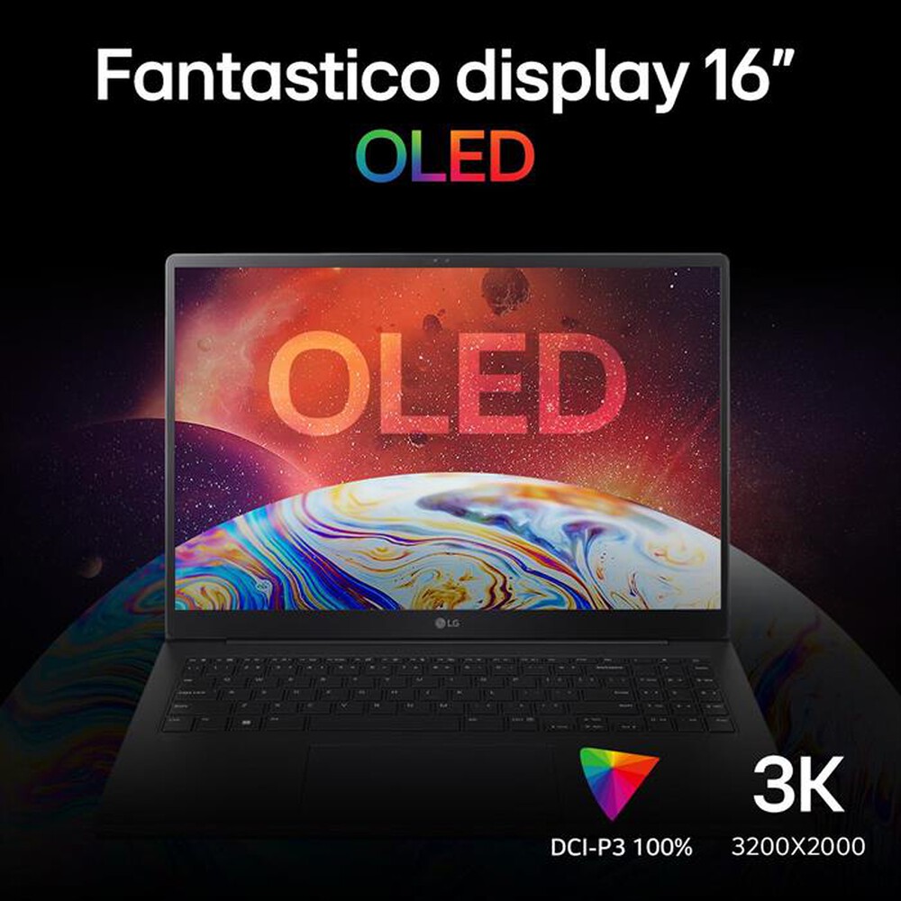 "LG - Notebook GRAM PRO 16Z90SP 16\" ultraleggero-Nero"