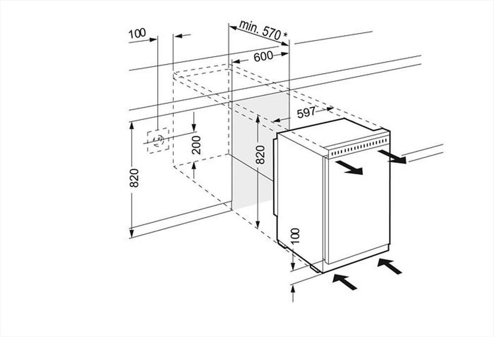 Immagine del prodotto LIEBHERR - Frigorifero incasso UK 1524-24 Classe F 141lt