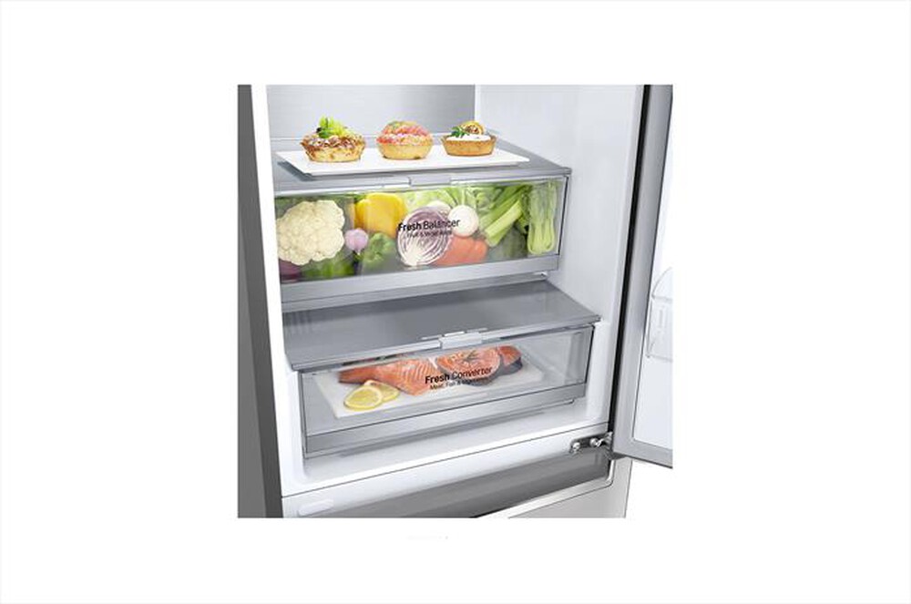 "LG - Frigorifero combinato GBB72NSVGN Classe D 419lt-Acciaio inossidabile"