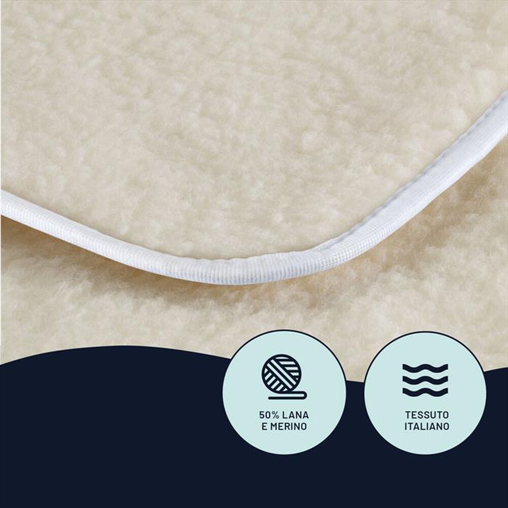 "IMETEC - COMFORT 2T 50% LANA E MERINO 150X160-bianco"