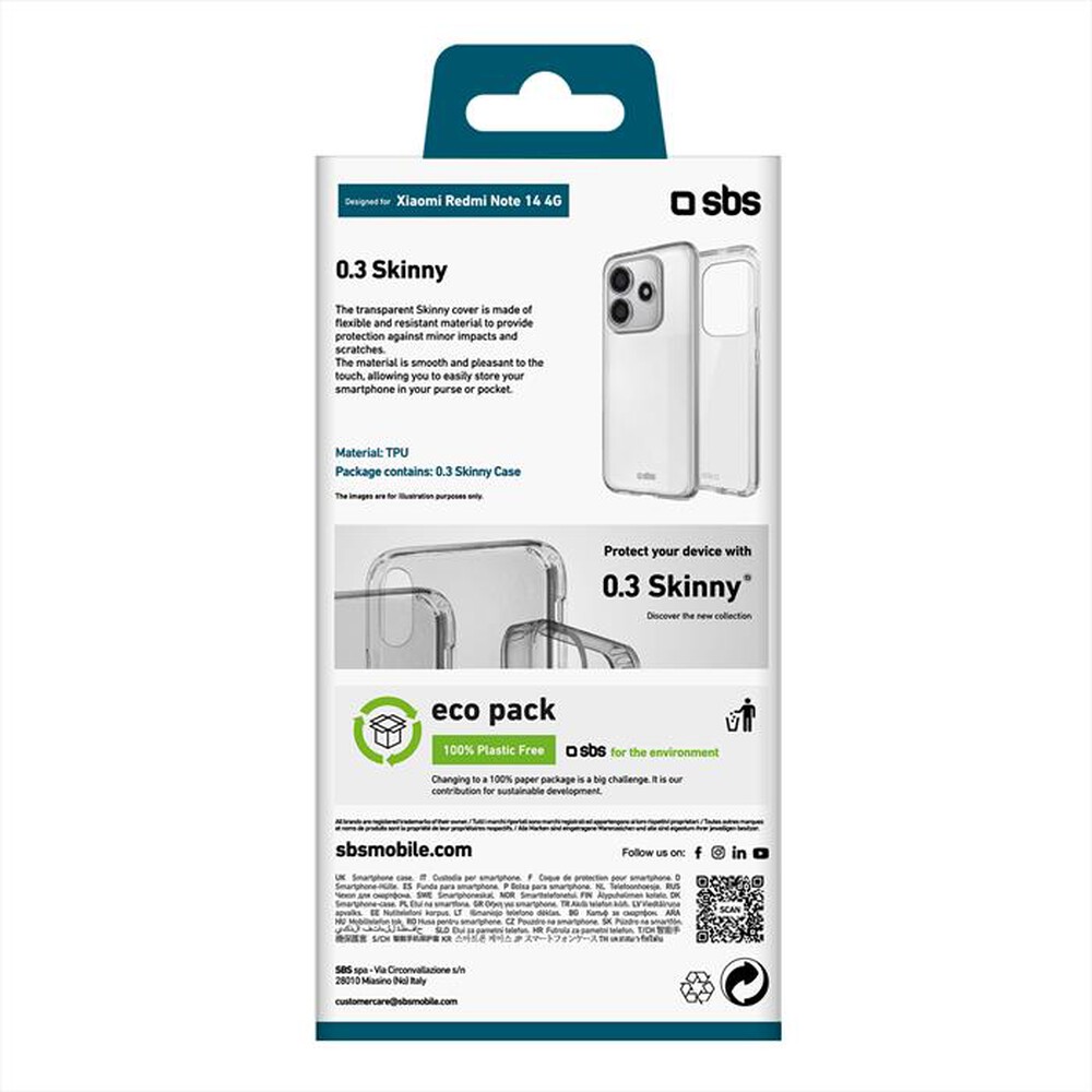 Immagine del prodotto SBS - Cover TESKINXIRNO144GT per Xiaomi Redmi Note 14 4G-Trasparente