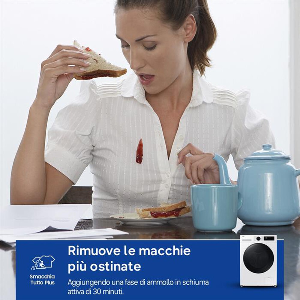 Immagine del prodotto SAMSUNG - Lavasciuga WD90DG5G34BEET 9/5Kg Classe A/E-bianca con obl&ograve; display nero