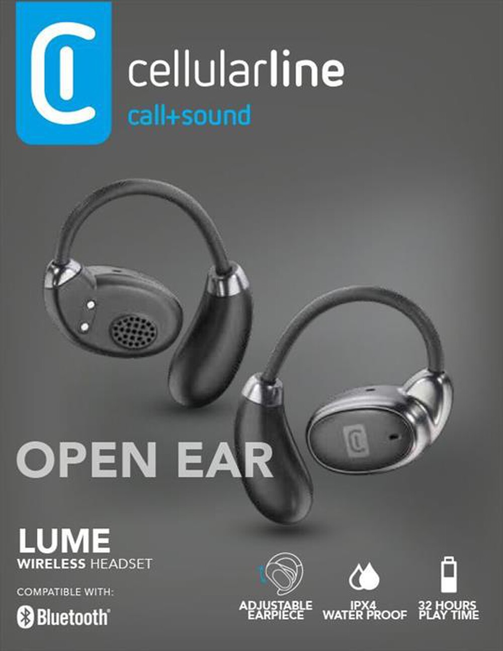 Immagine del prodotto CELLULARLINE - Cuffie a padiglione aperto LUME-Black
