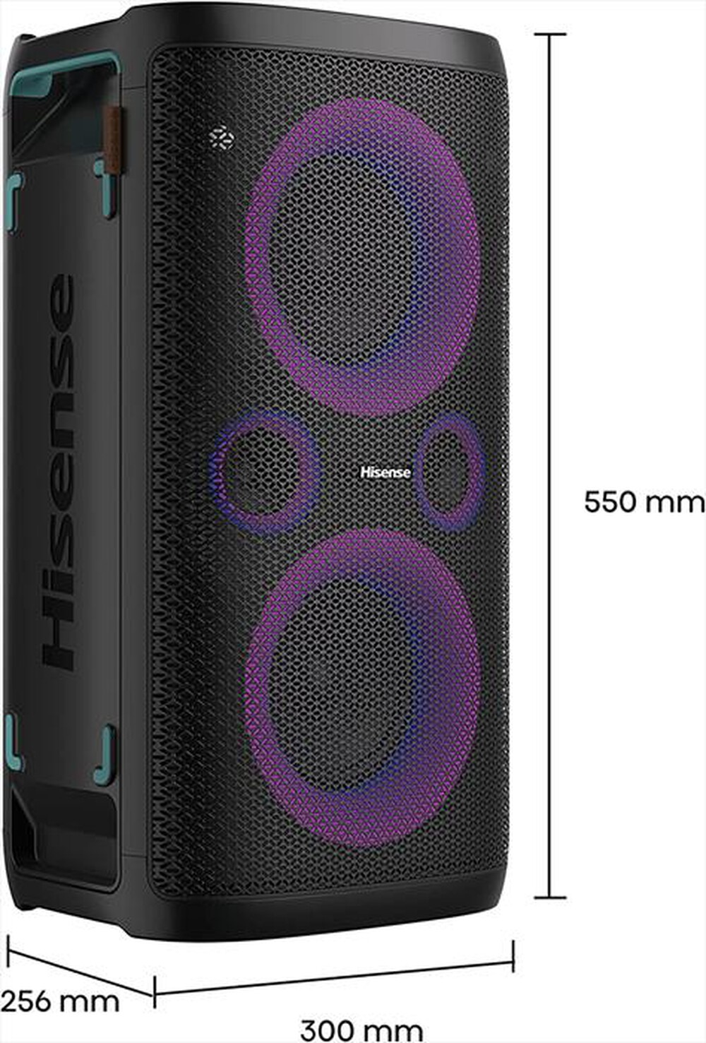 "HISENSE - Cassa acustica portatile PARTY ROCKER ONE-Black"