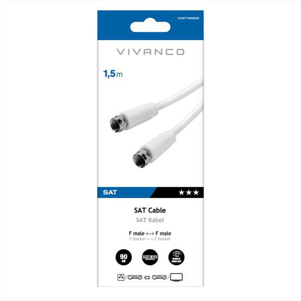 Immagine del prodotto SBS - Receiver connection 90dB double shielded-Bianco
