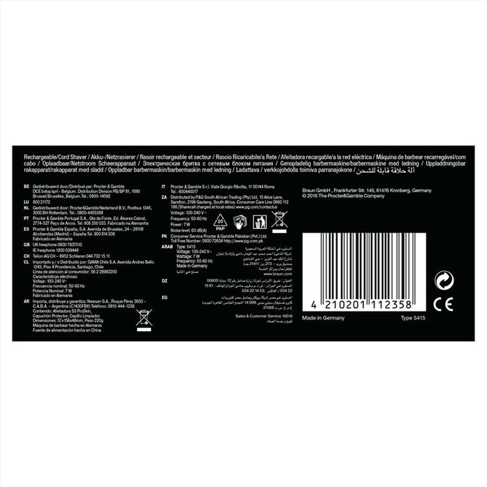 "BRAUN - SERIES 3 PROSKIN 3020S-NERO"