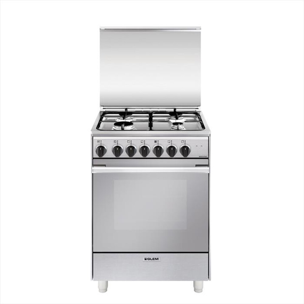 "GLEM GAS - Cucina a gas U654MI6 Classe A-INOX"