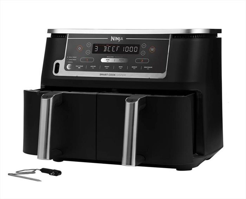 "NINJA - Friggitrice ad aria DUAL ZONE MAXPRO DA 9,5L-nero"