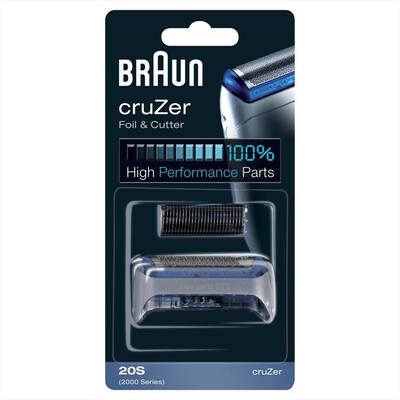 BRAUN - Testina di Ricambio per Rasoio 20S-Argento