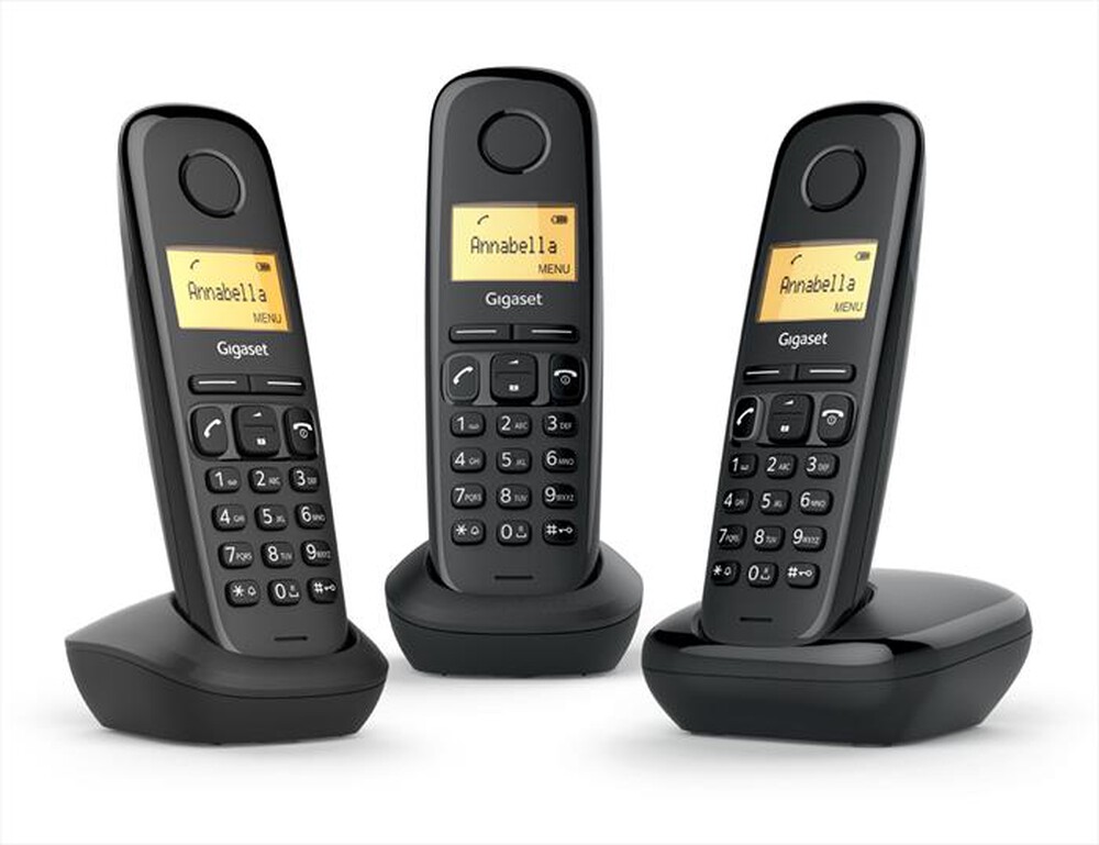 "GIGASET - A170 TRIO BLACK-Nero lucido"