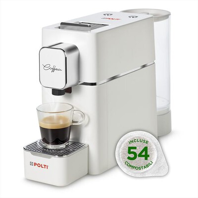 POLTI - Macchina da caff&egrave; Coffea S15W + 54 CIALDE-Bianco