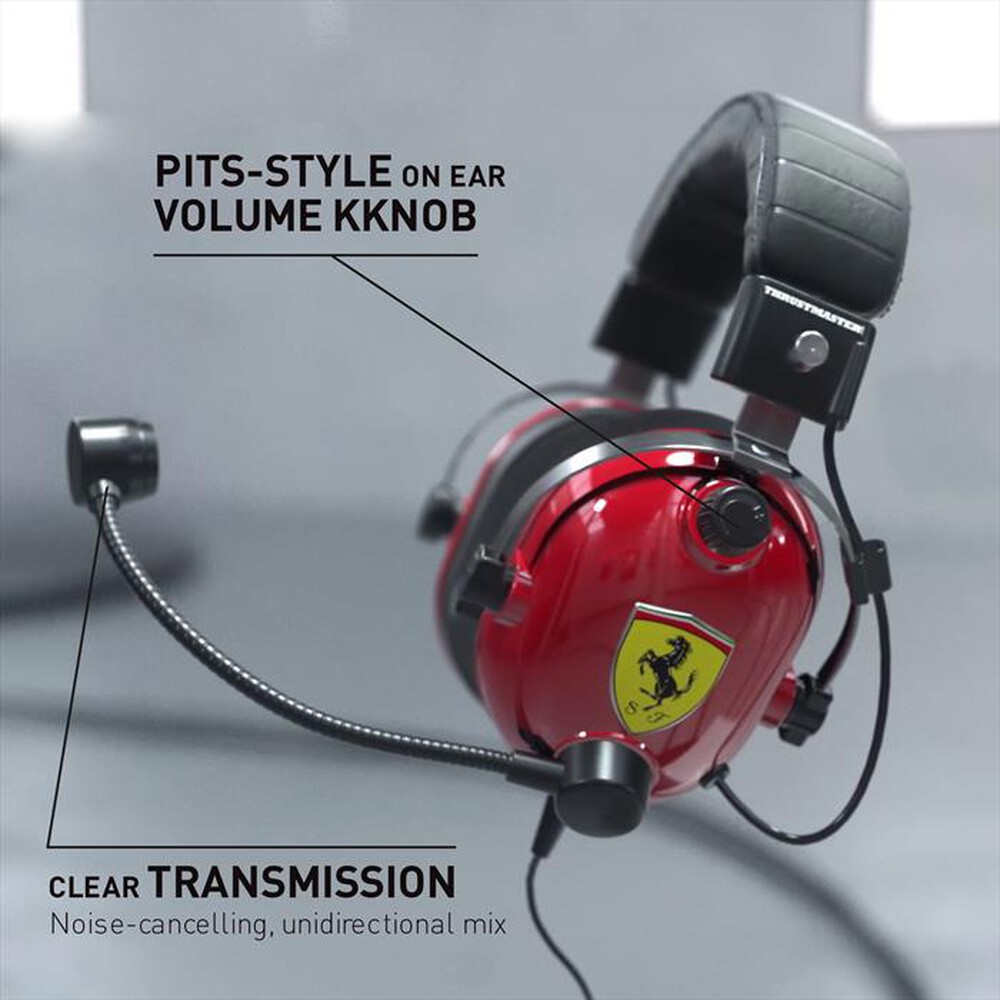 Immagine del prodotto THRUSTMASTER - Cuffia gamer T.RACING SCUDERIA FERRARI EDITION DTS-Rosso