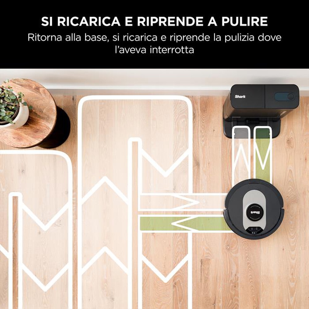 "SHARK - ROBOT ASPIRAPOLVERE SVUOTAMENTO AUTOMATICO RV2500S-Nero"