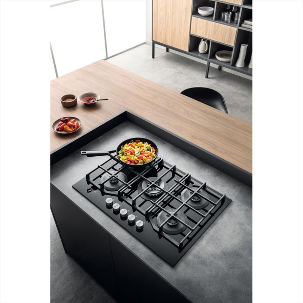 "HOTPOINT ARISTON - Piano cottura a gas HAGS 72F/BK HOB OA 5 fuochi"