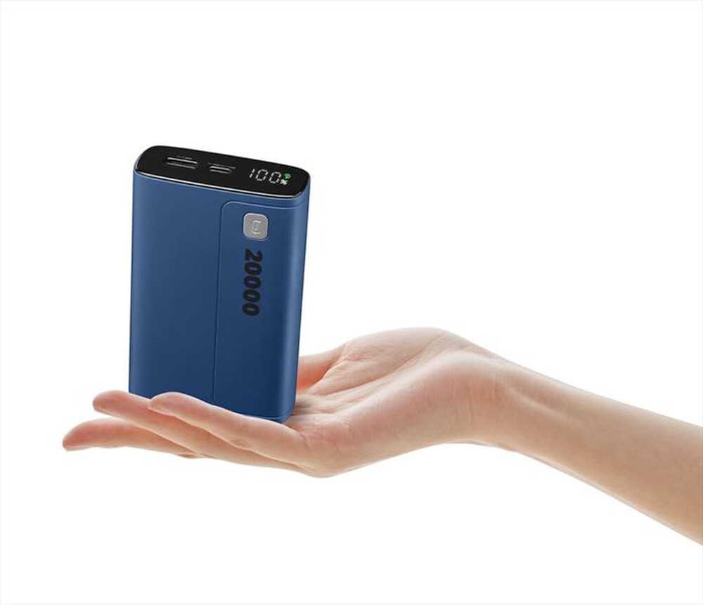 Immagine del prodotto CELLULARLINE - Caricabatterie Portatile PBDISPL01PD20000B-Blu