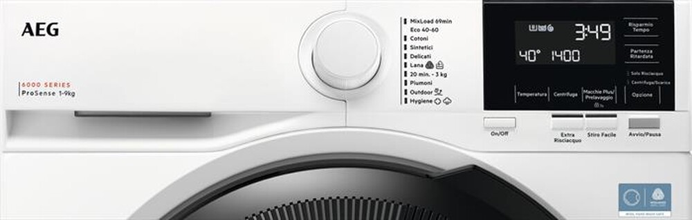 "AEG - Lavatrice LR6FG94 9 Kg Classe A-Bianco"