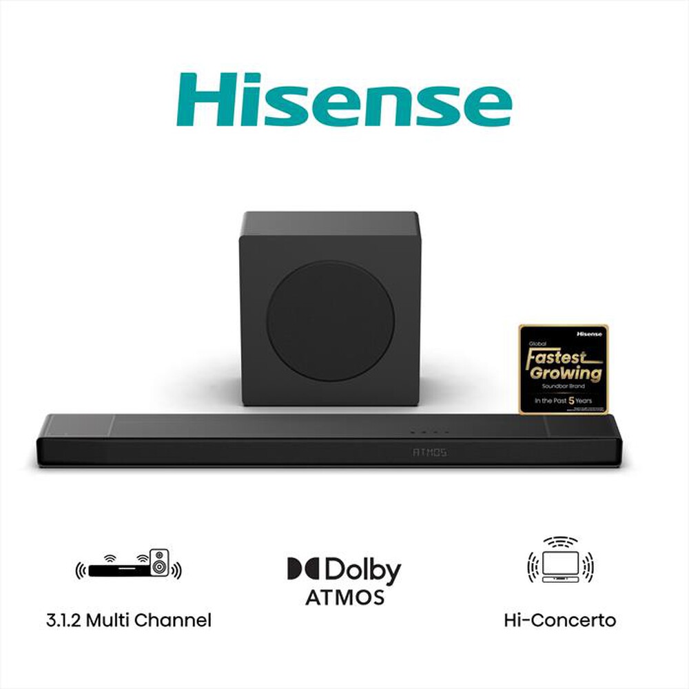 Immagine del prodotto HISENSE - Soundbar 440W + Subwoofer 240W AX3120Q-NERO