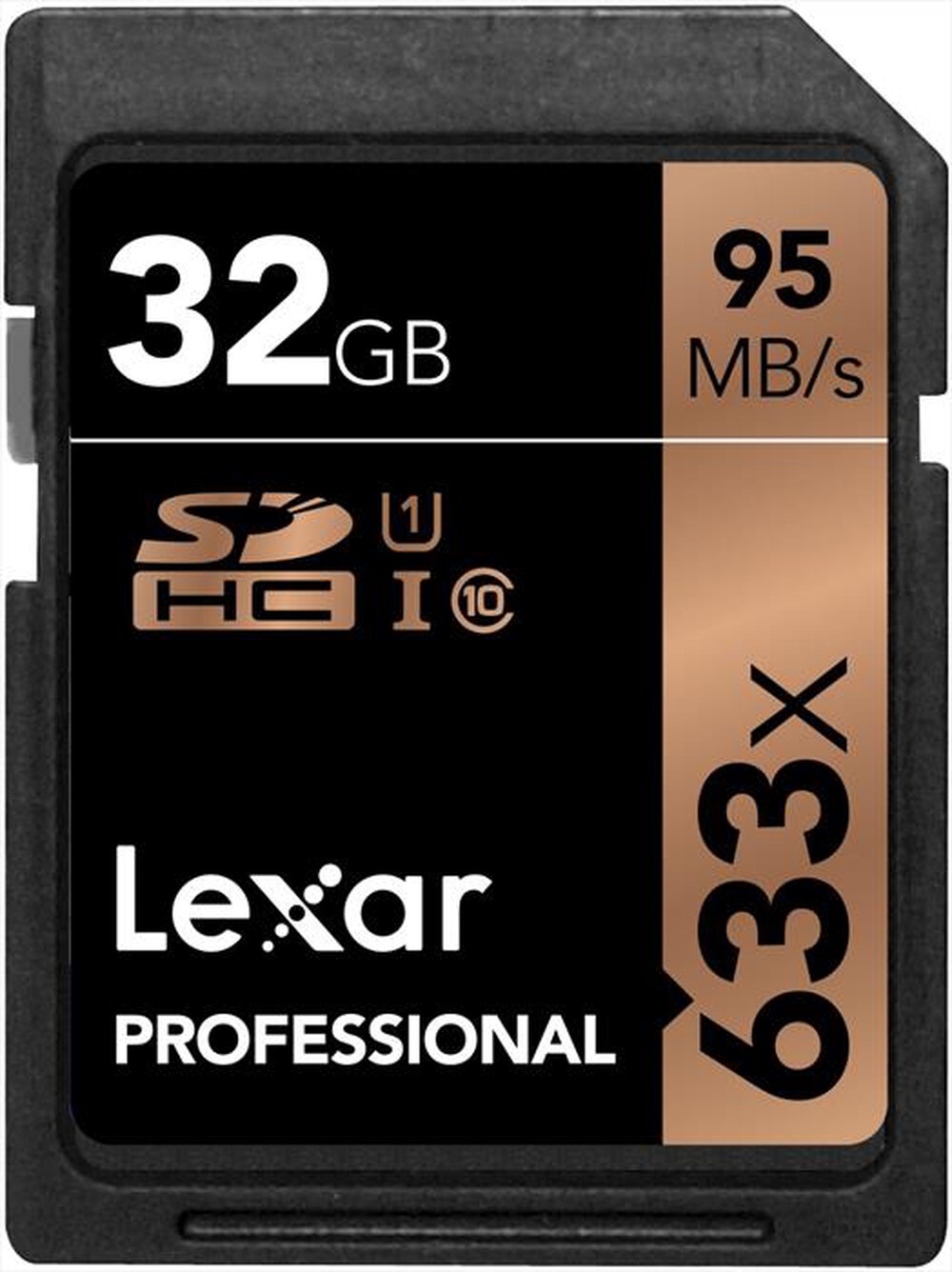 "LEXAR - 32GB 633X PRO SDHC U1 CL.10 UHS-1-Black/Bronze"