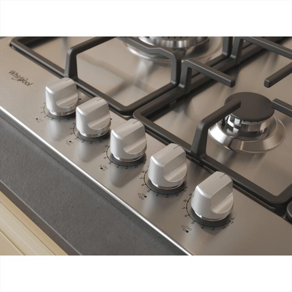 "WHIRLPOOL - Piano cottura a gas TGML 761 IX/R 73 cm-Acciaio inossidabile"