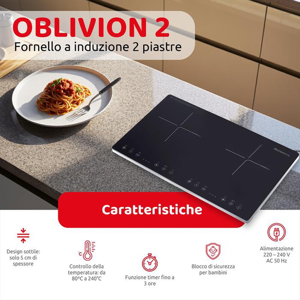 Immagine del prodotto MELCHIONI FAMILY - Piastra a induzione OBLIVION 2-nero