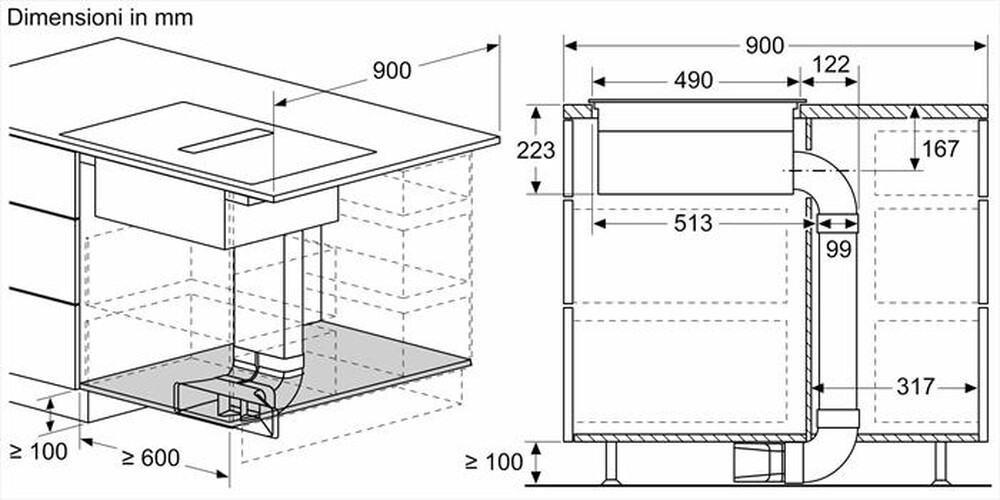 Immagine del prodotto BOSCH - Piano in vetro ceramica ad induzione PVS831B16E-Nero