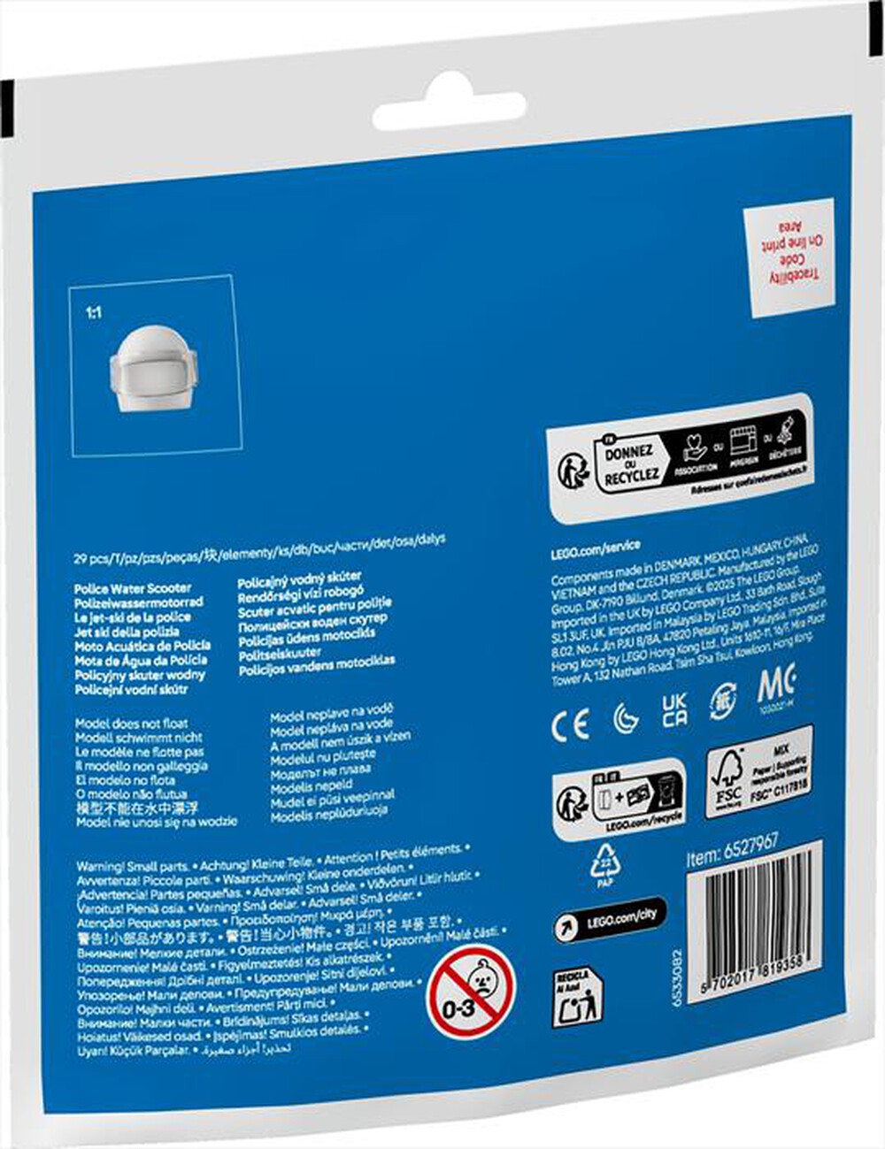 Immagine del prodotto LEGO - RECRUITMENT BAGS Jet ski della polizia 30693