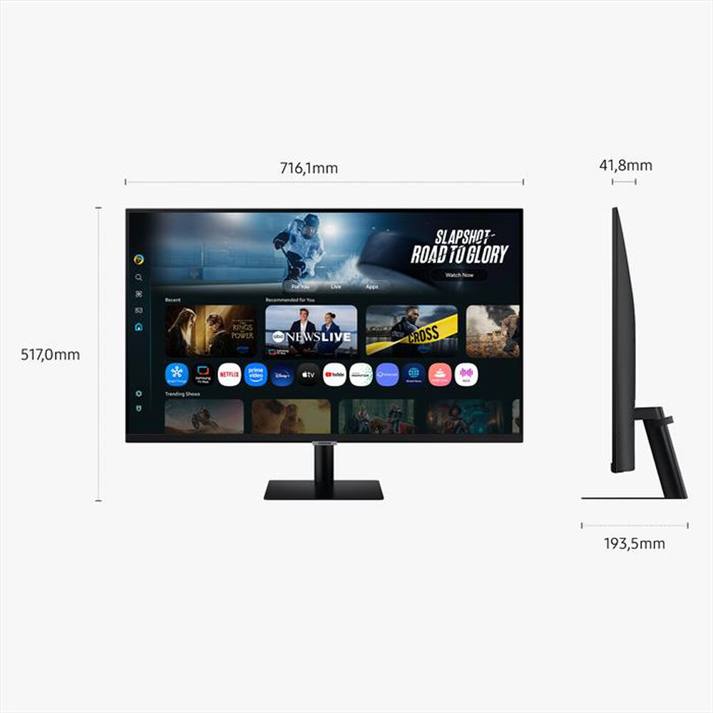 Immagine del prodotto SAMSUNG - Smart Monitor TV LCD UHD 4K 32" M7 - M70F-Black