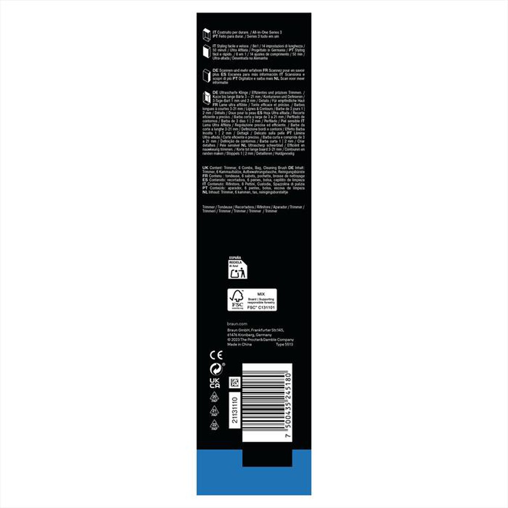 Immagine del prodotto BRAUN - Rasoio AIO 3540-GRIGIO