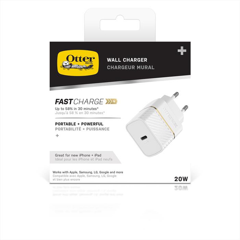 "OTTERBOX - CARICATORE DA MURO USB-C 20W-BIANCO"