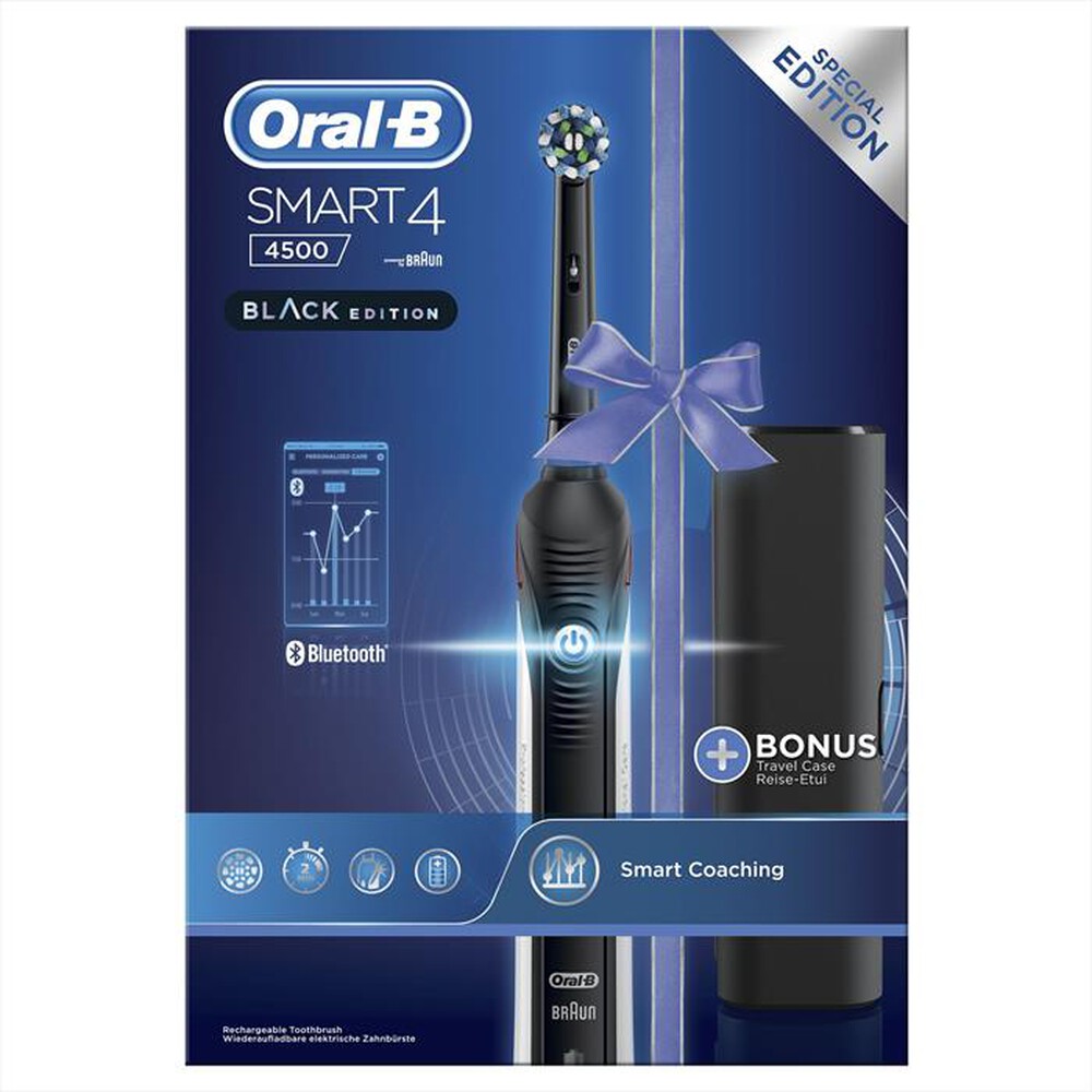 "ORAL-B - SPAZZOLINO ELETTRICO SMART 4 4500 CROSSACTION-NERO"