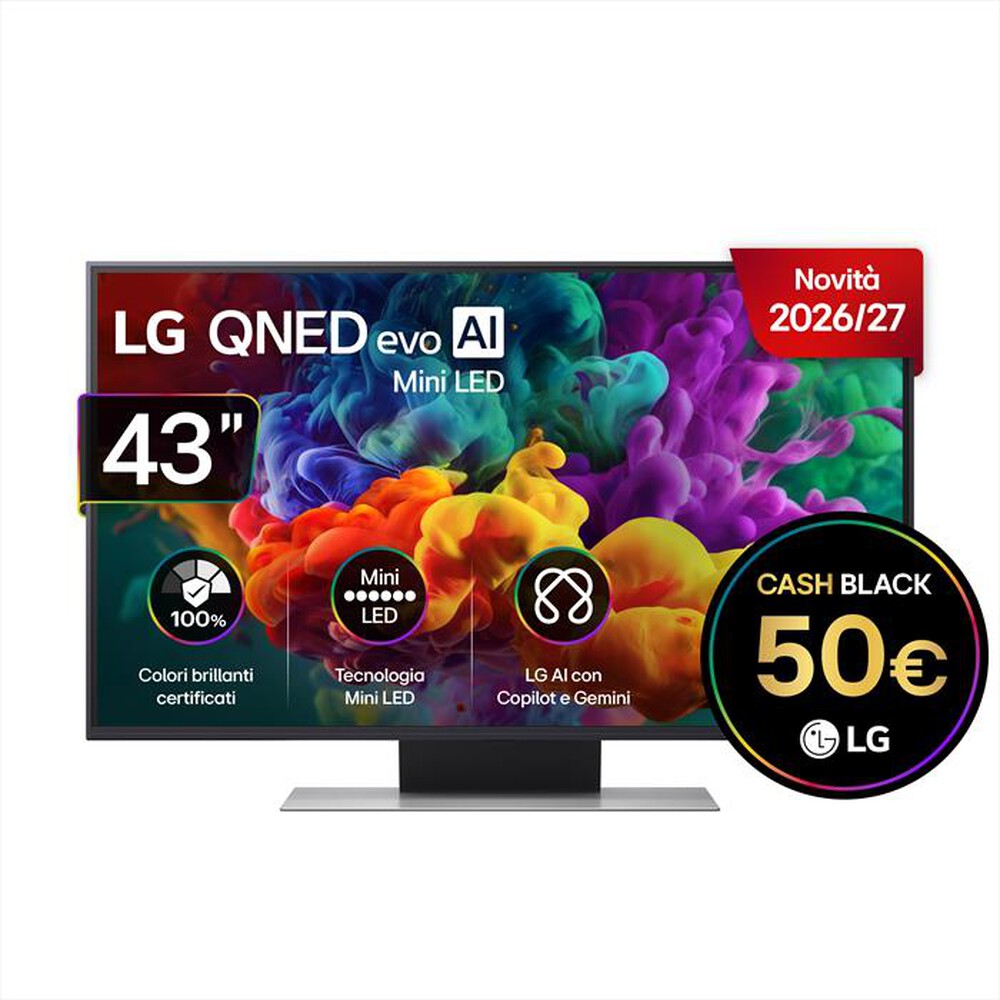 Immagine del prodotto LG - Smart TV QNED Evo AI Miniled 43" QNED86B 43QNED86B-Charcoal Black