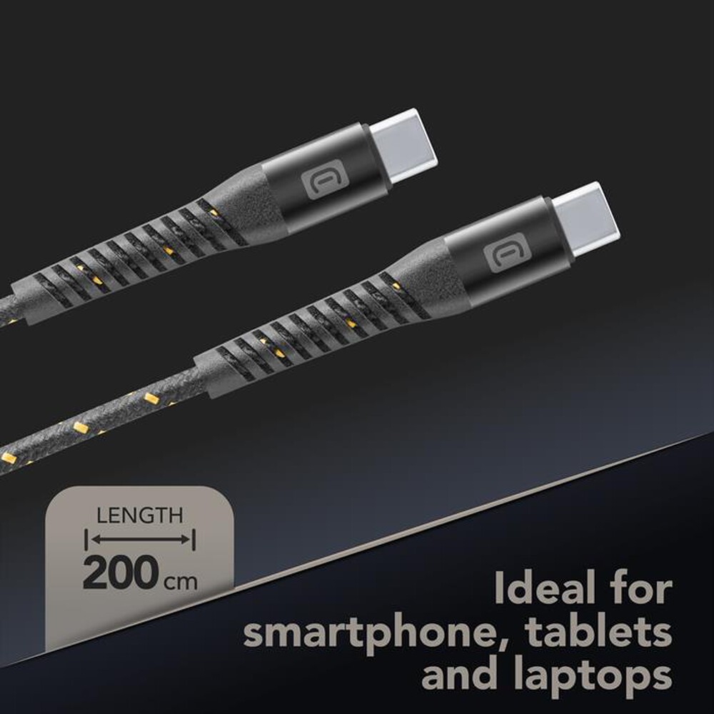Immagine del prodotto CELLULARLINE - STRONG CABLE USB-C TO USB-C 100W ULTRARESISTENTE-Nero