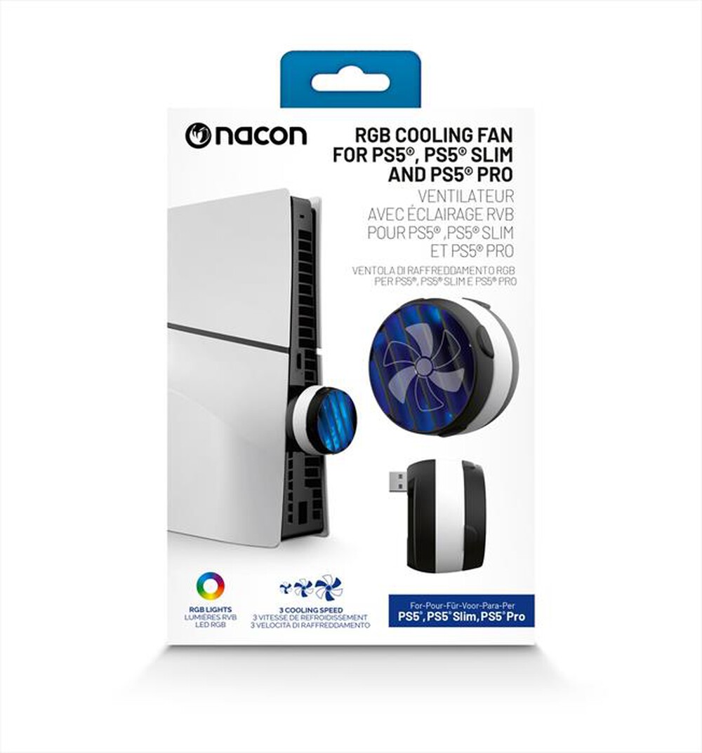 Immagine del prodotto NACON - Kit di ventilazione per PS5 Slim e Pro, RGB-Nero