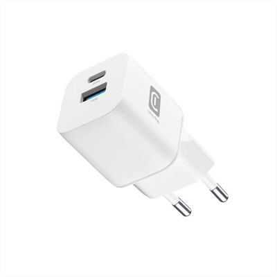 CELLULARLINE - Caricabatterie GaN+ 30W Multiporta USB-A+C-Bianco